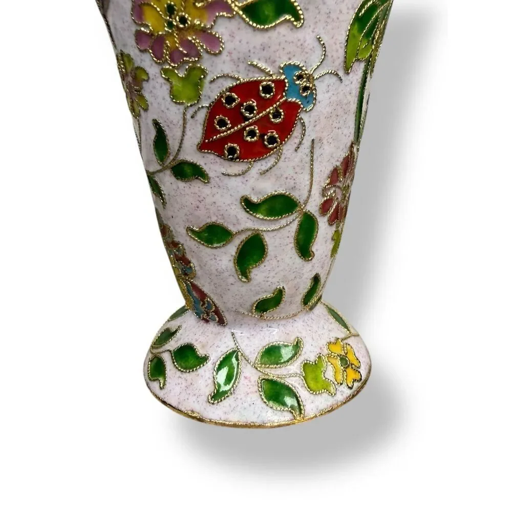Vintage Cloisonne Enamel Bumblebee Teapot & Vase Decorative‎ Collectibles